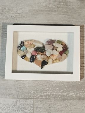 Stone heart wall art